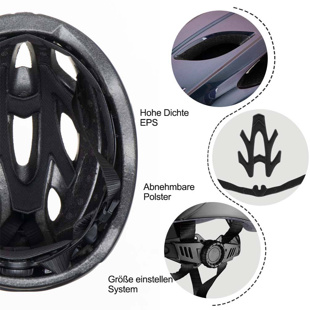Casque de vélo ROCKBROS avec lunettes magnétiques amovibles intégrées & visière