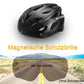 Casque de vélo ROCKBROS avec lunettes magnétiques amovibles intégrées & visière