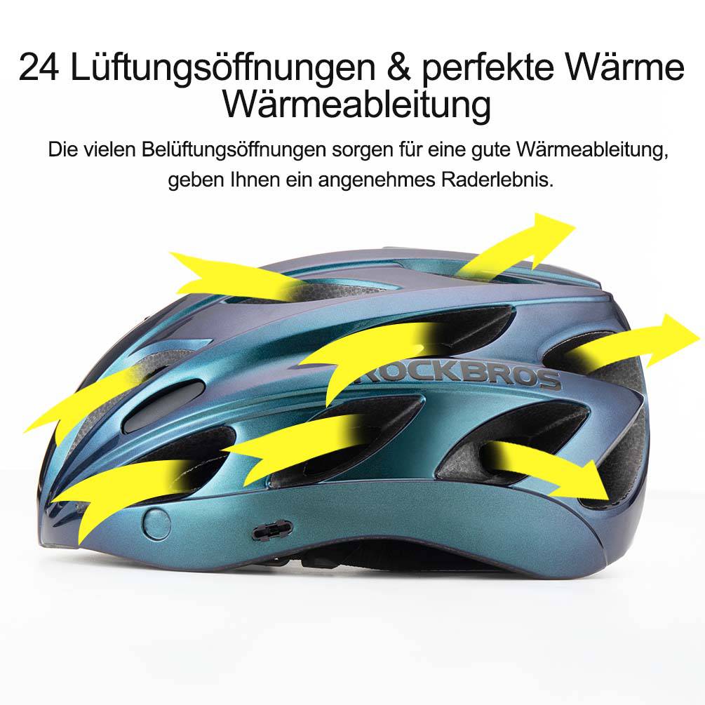 Casque de vélo ROCKBROS avec lunettes magnétiques amovibles intégrées & visière