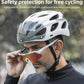 Casque de vélo ROCKBROS avec lunettes magnétiques amovibles intégrées & visière
