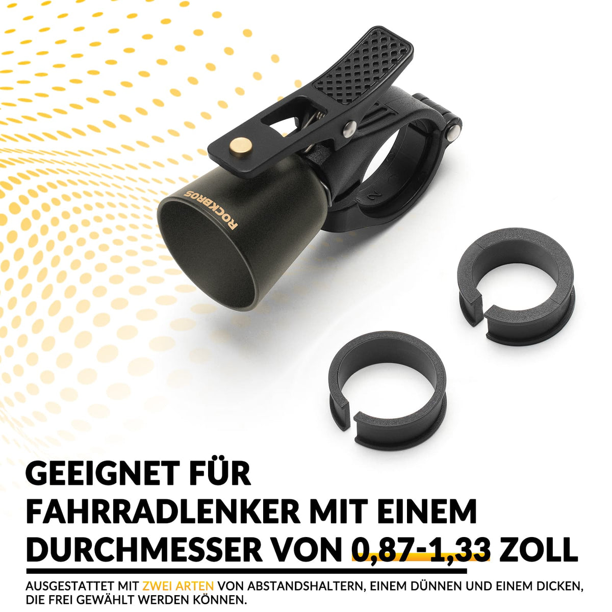 ROCKBROS Sonnette de Vélo Forte Sonnette Rétro pour VTT Vélo de Route Quatre Couleurs