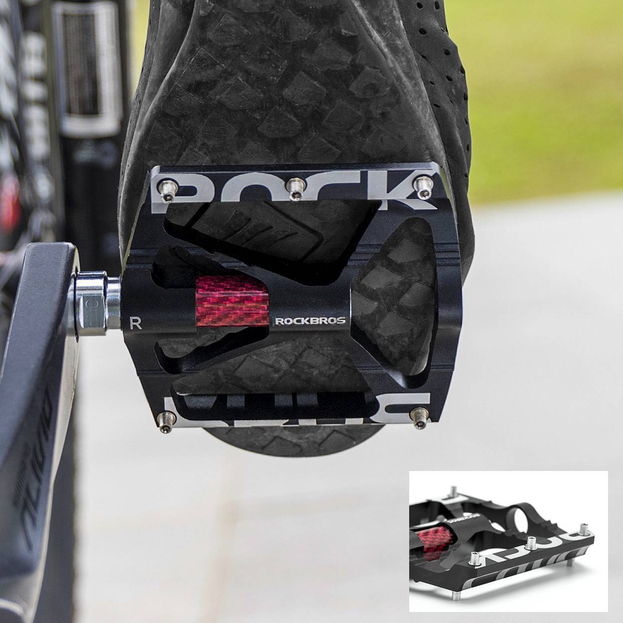Pédales de vélo VTT en aluminium de 9/16 pouce avec roulements étanches ROCKBROS