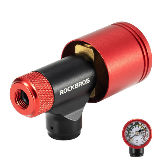 Pompe à vélo, mini-pompe à cartouche CO2 avec valve de dosage de pression ROCKBROS