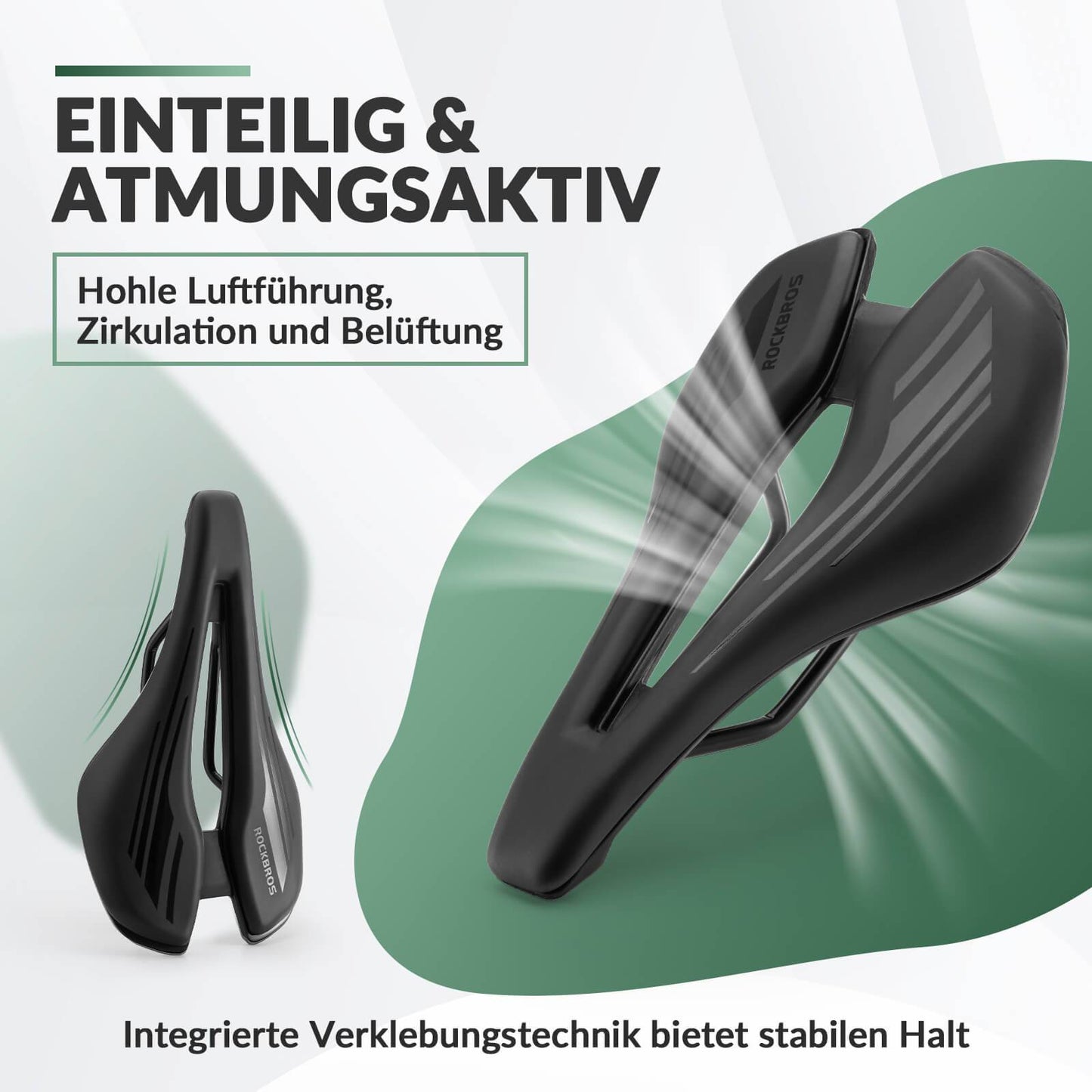 Selle de vélo ergonomique et respirante, 14,5 x 25 cm, ROCKBROS