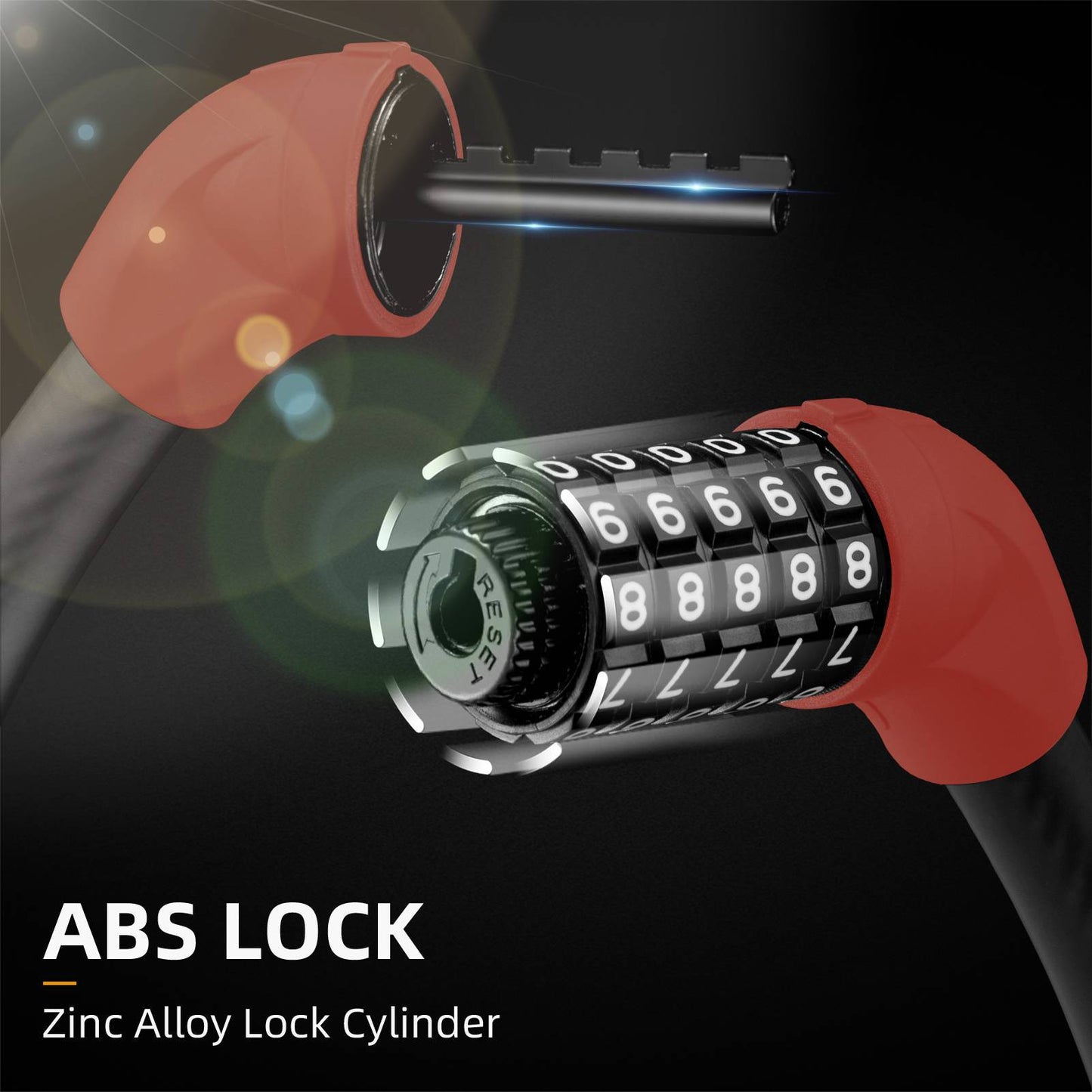 Antivol de vélo à câble 5 chiffres ROCKBROS