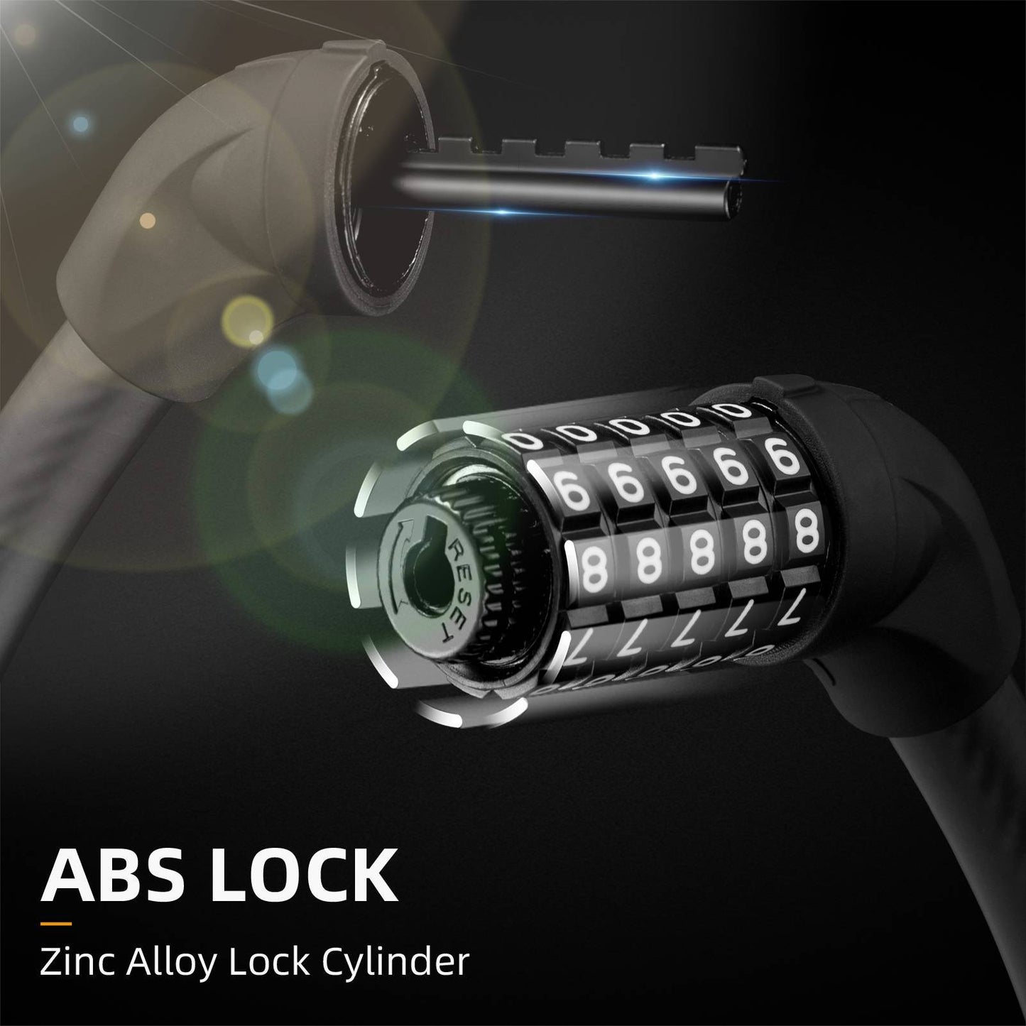 Antivol de vélo à câble 5 chiffres ROCKBROS