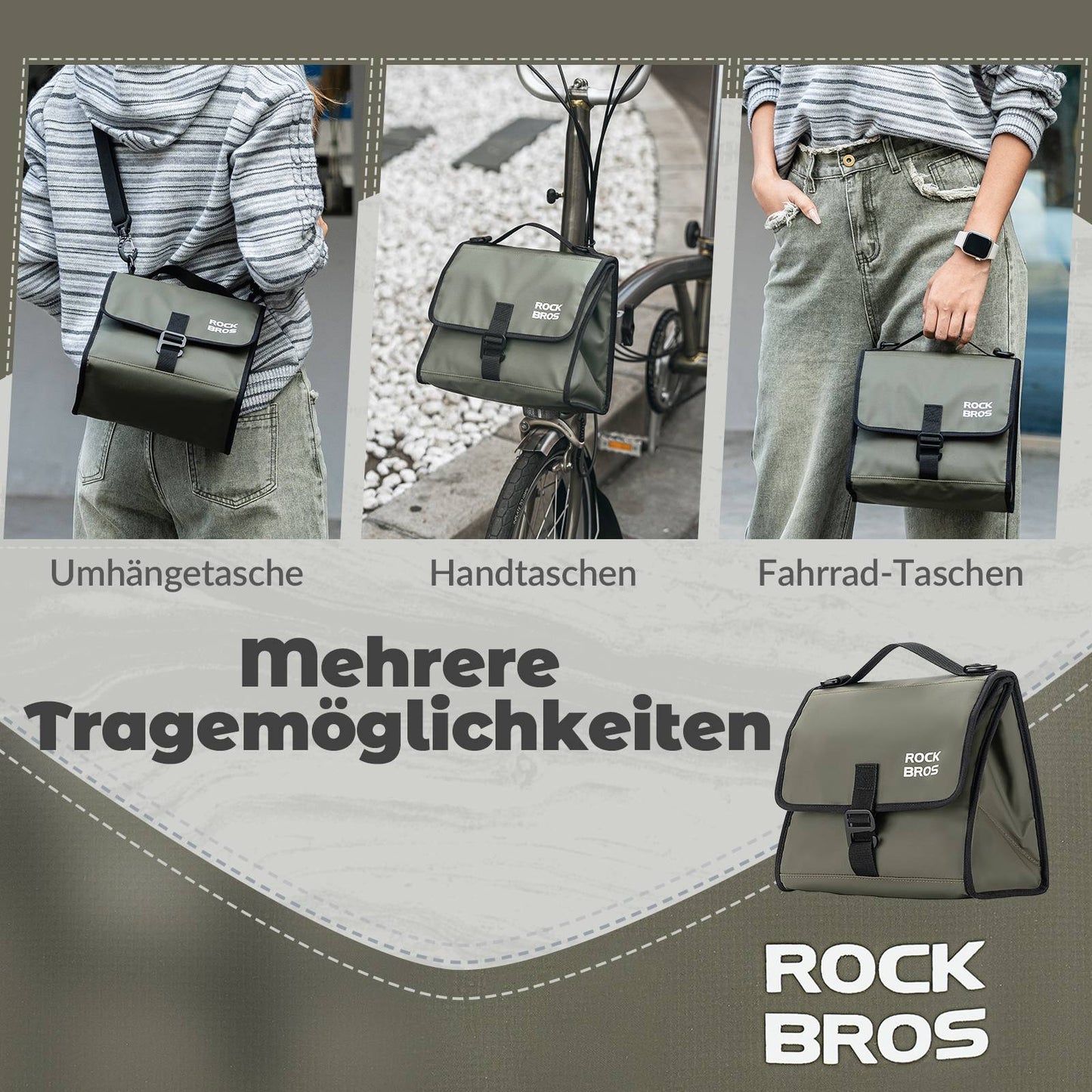 Sacoche de vélo, sacoche de guidon, sacoche avant avec bandoulière, ROCKBROS