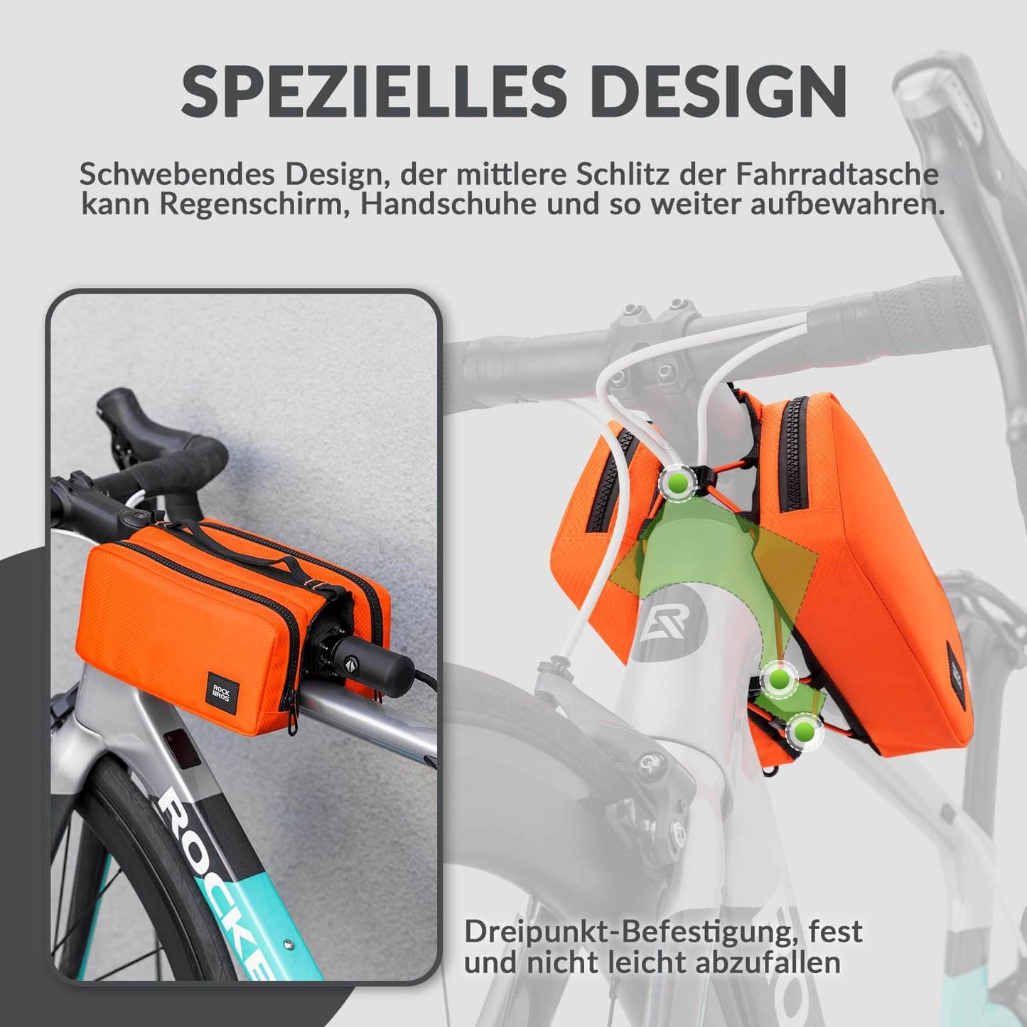 Sacoche de cadre de vélo avec bandoulière, sacoche de tube supérieur ROCKBROS