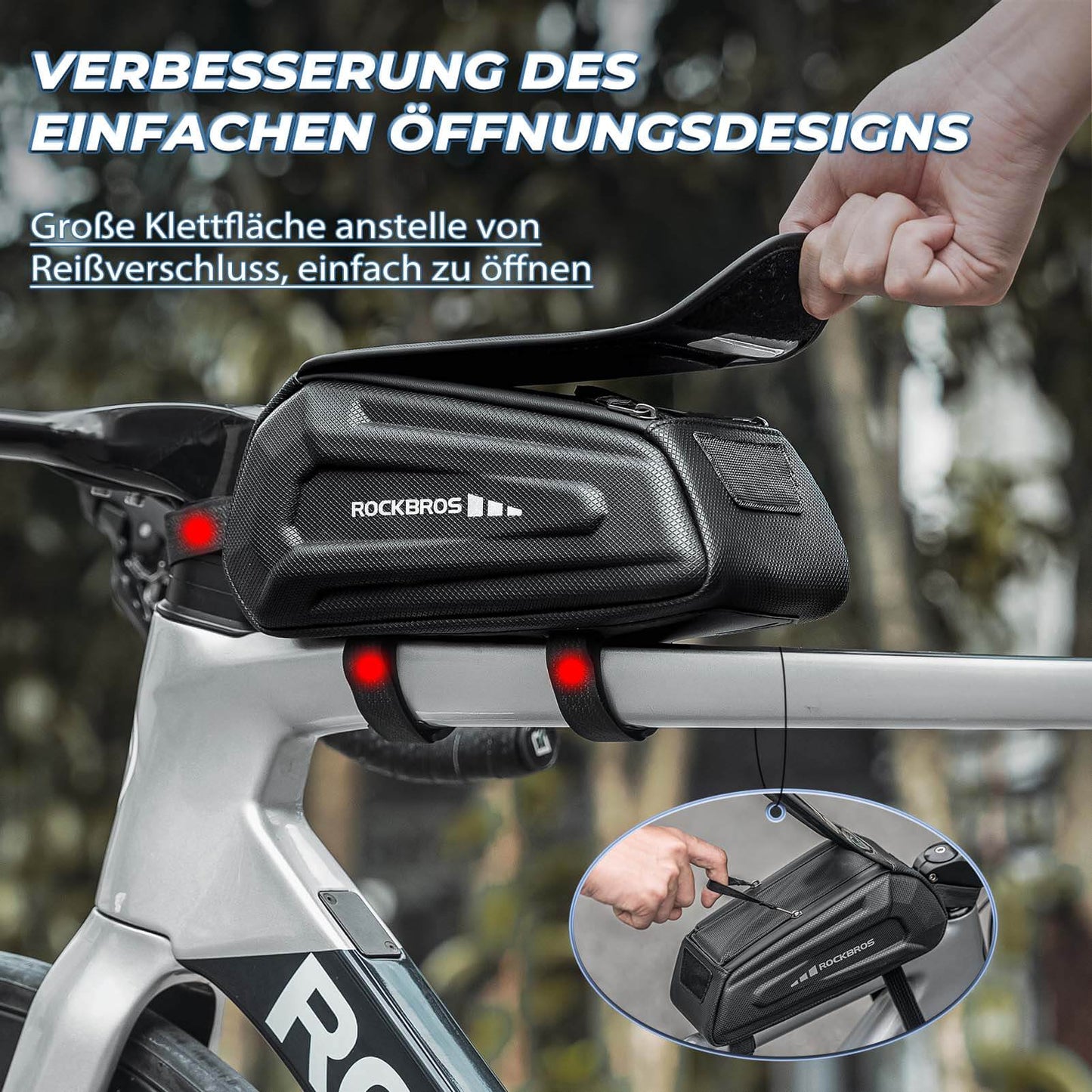 Sacoche de vélo étanche, étui pour téléphone portable compatible avec les smartphones à écran tactile de 6,8 pouces, ROCKBROS