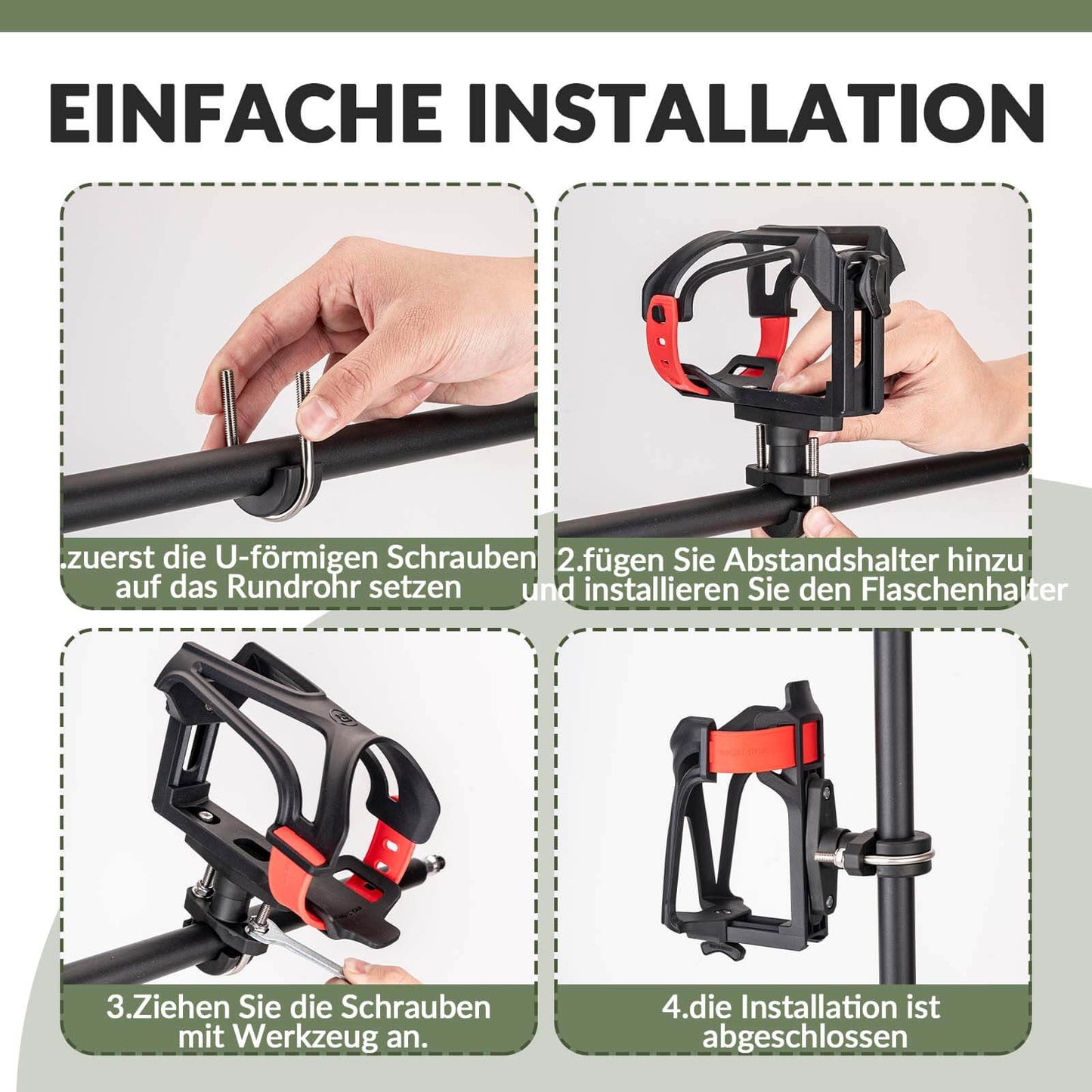 Porte-bouteille réglable pour vélo, rotatif à 360°, ROCKBROS