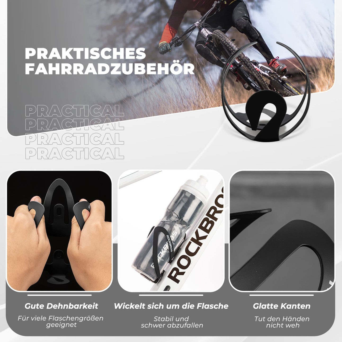 Porte-bouteille accessoire vélo porte-gobelet léger ROCKBROS