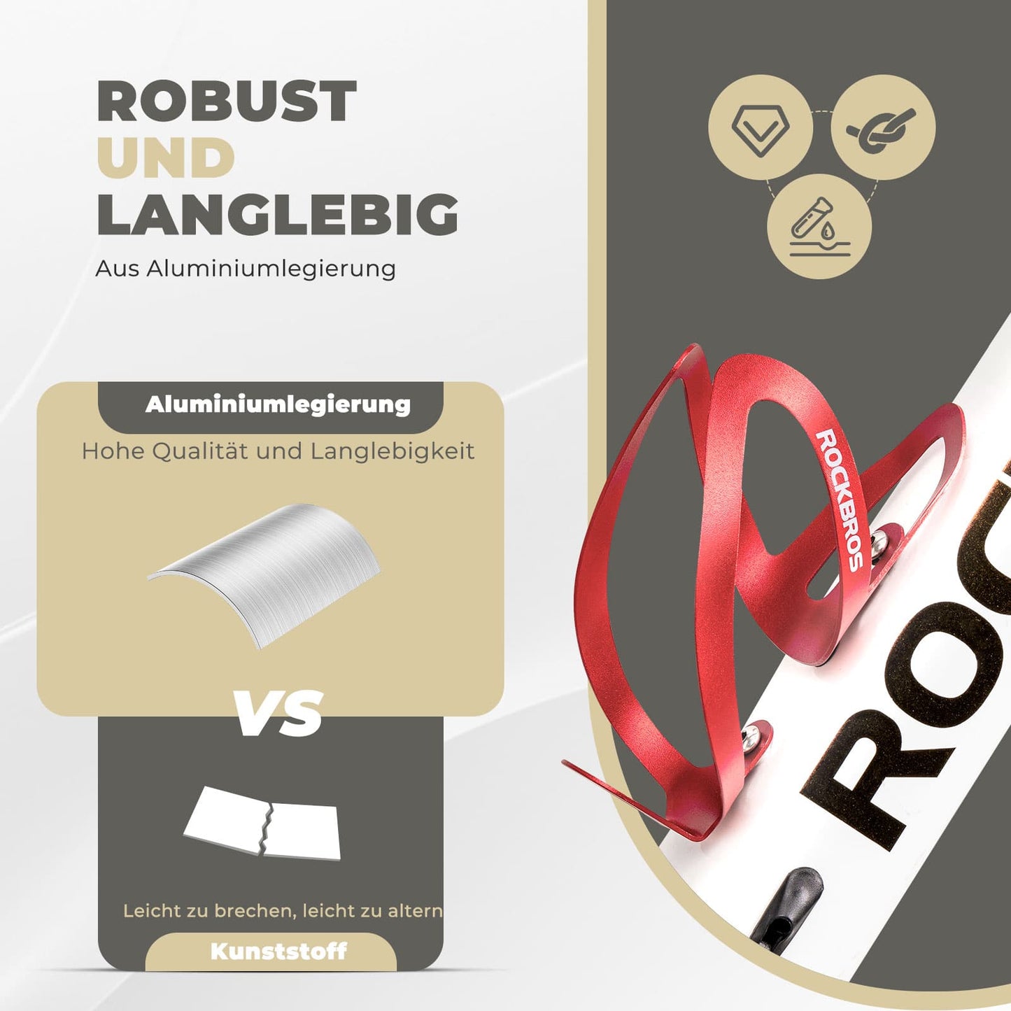 Porte-bouteille accessoire vélo porte-gobelet léger ROCKBROS