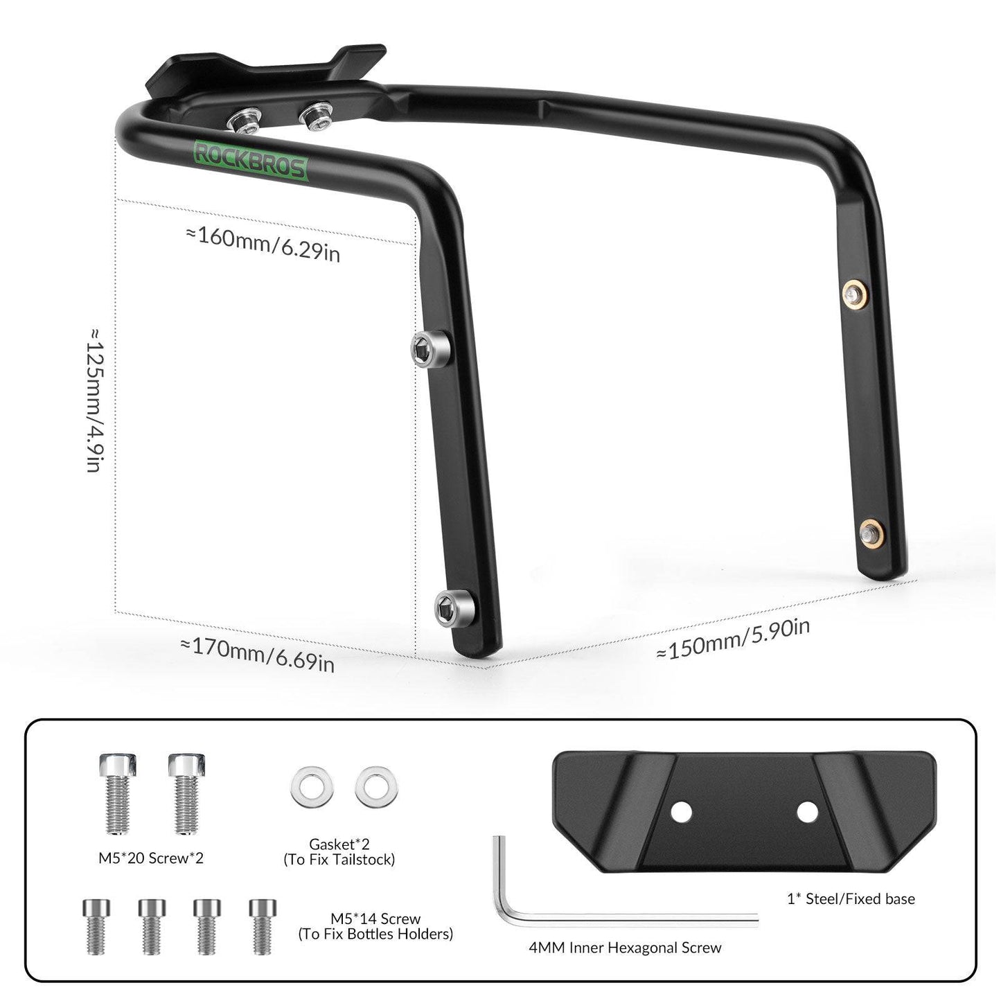 Porte-bouteille et support stabilisateur pour sacoche de vélo ROCKBROS
