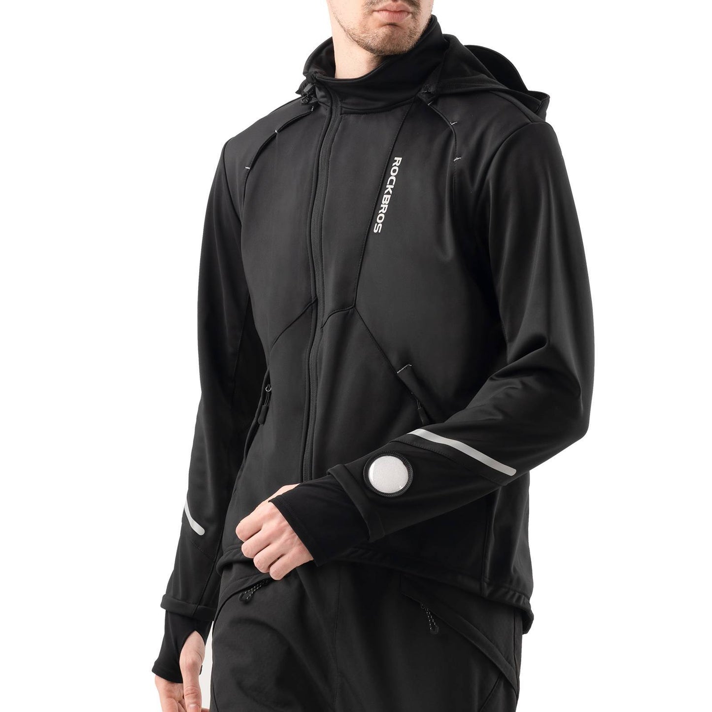 Veste de cyclisme d'hiver coupe-vent – ??avec commande tactile TPU, ROCKBROS
