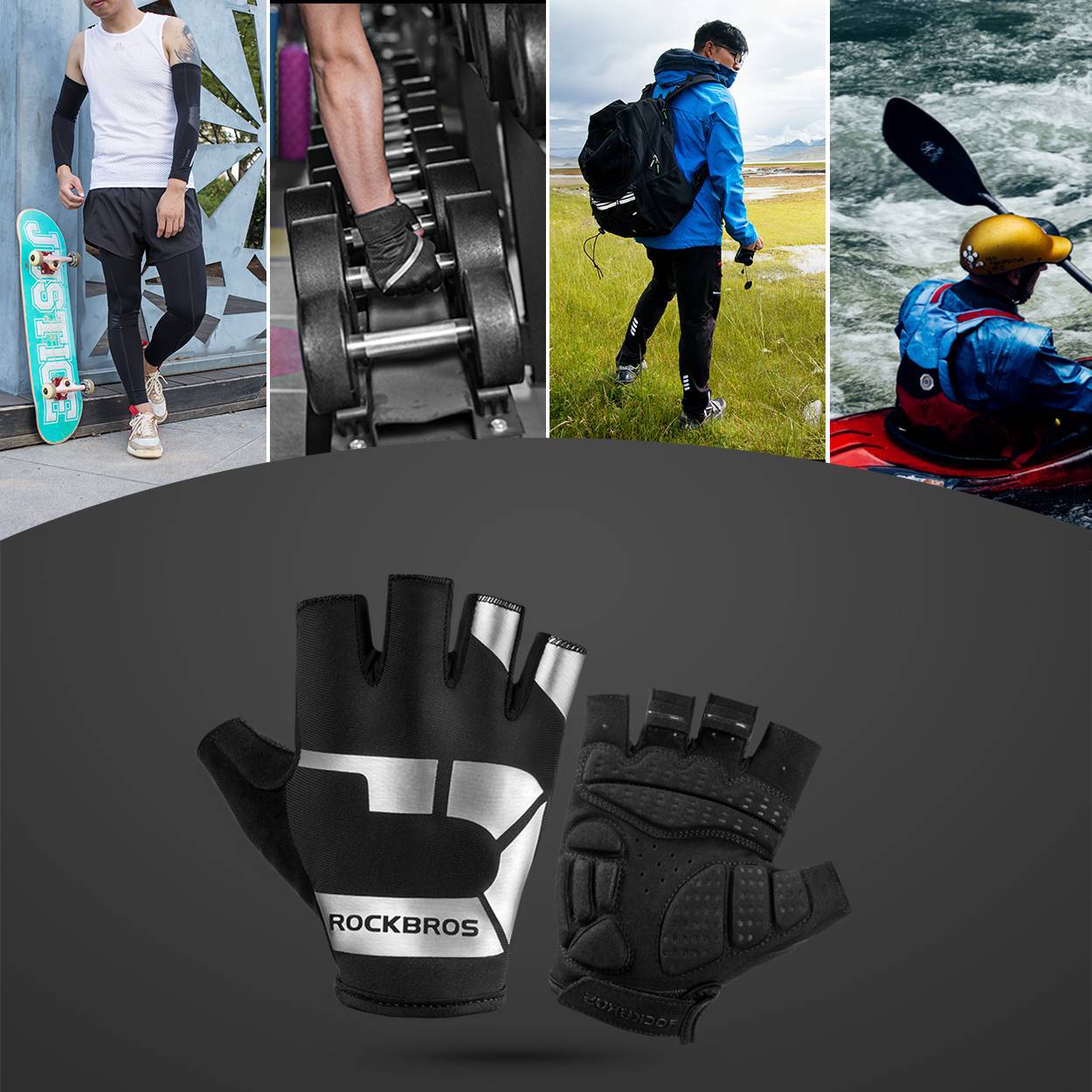Gants d'équitation sport printemps-automne, antidérapants et réfléchissants, ROCKBROS