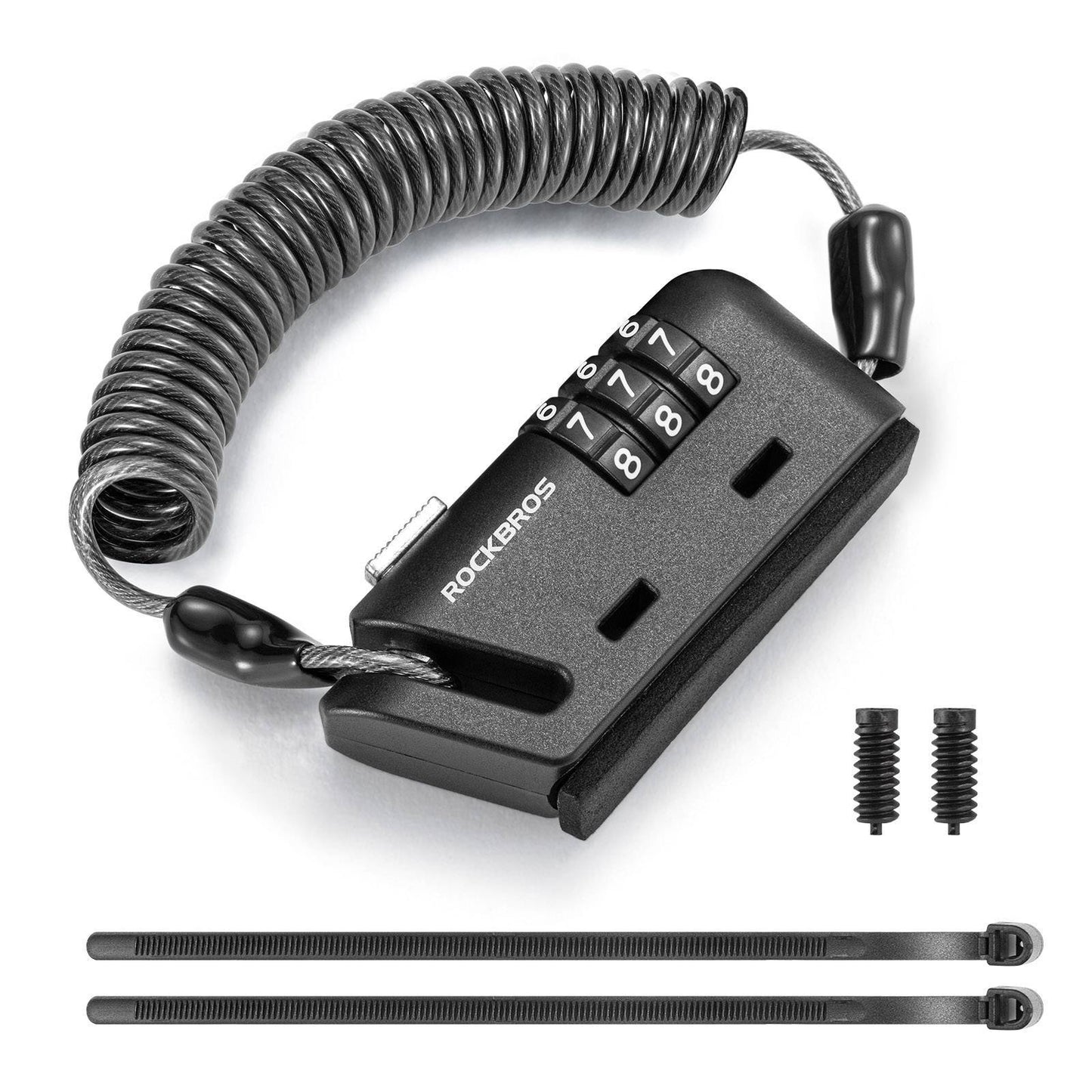 Antivol de casque 150 cm, cadenas à combinaison 3 chiffres ROCKBROS