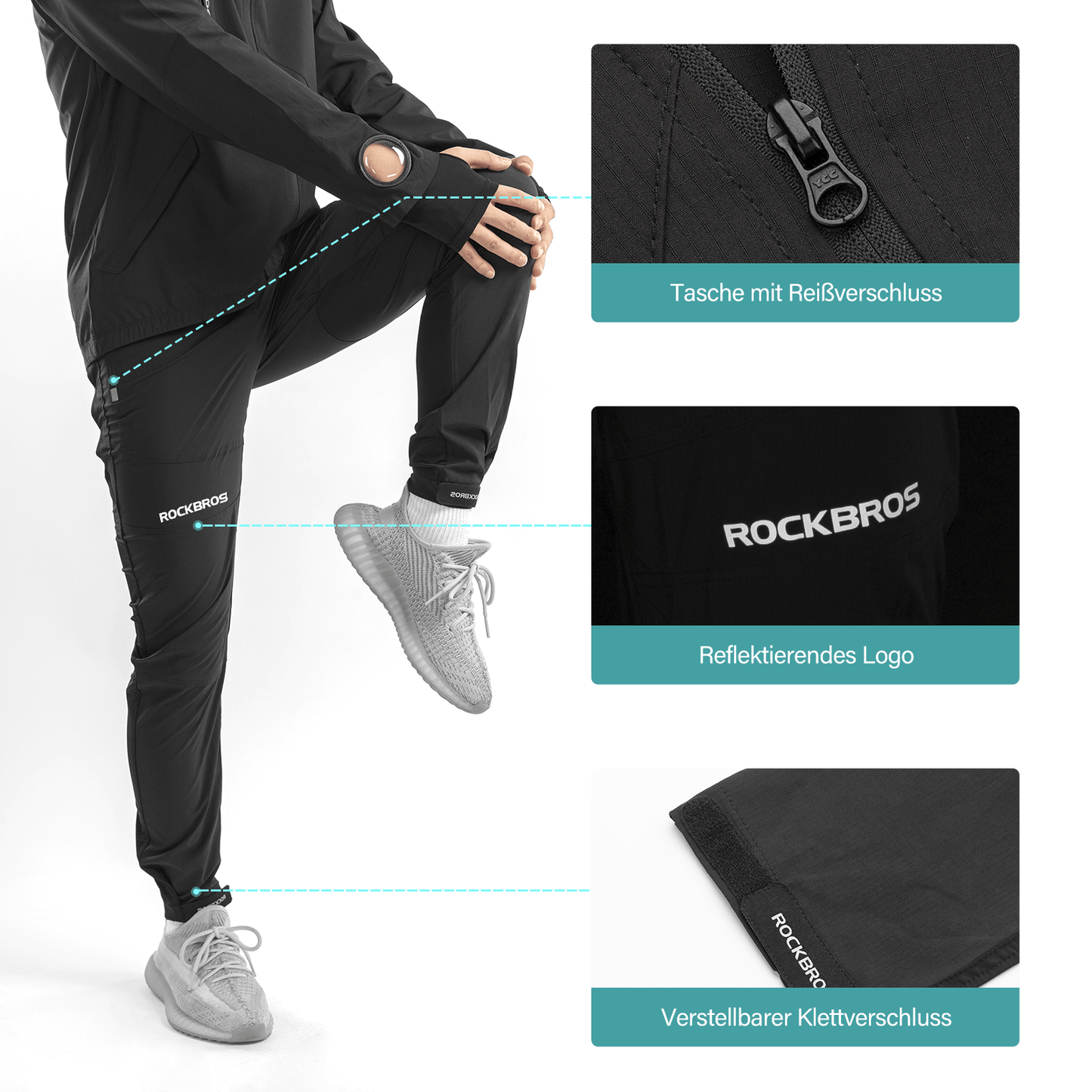 Ensemble veste et pantalon softshell respirant pour homme, idéal pour le cyclisme, ROCKBROS