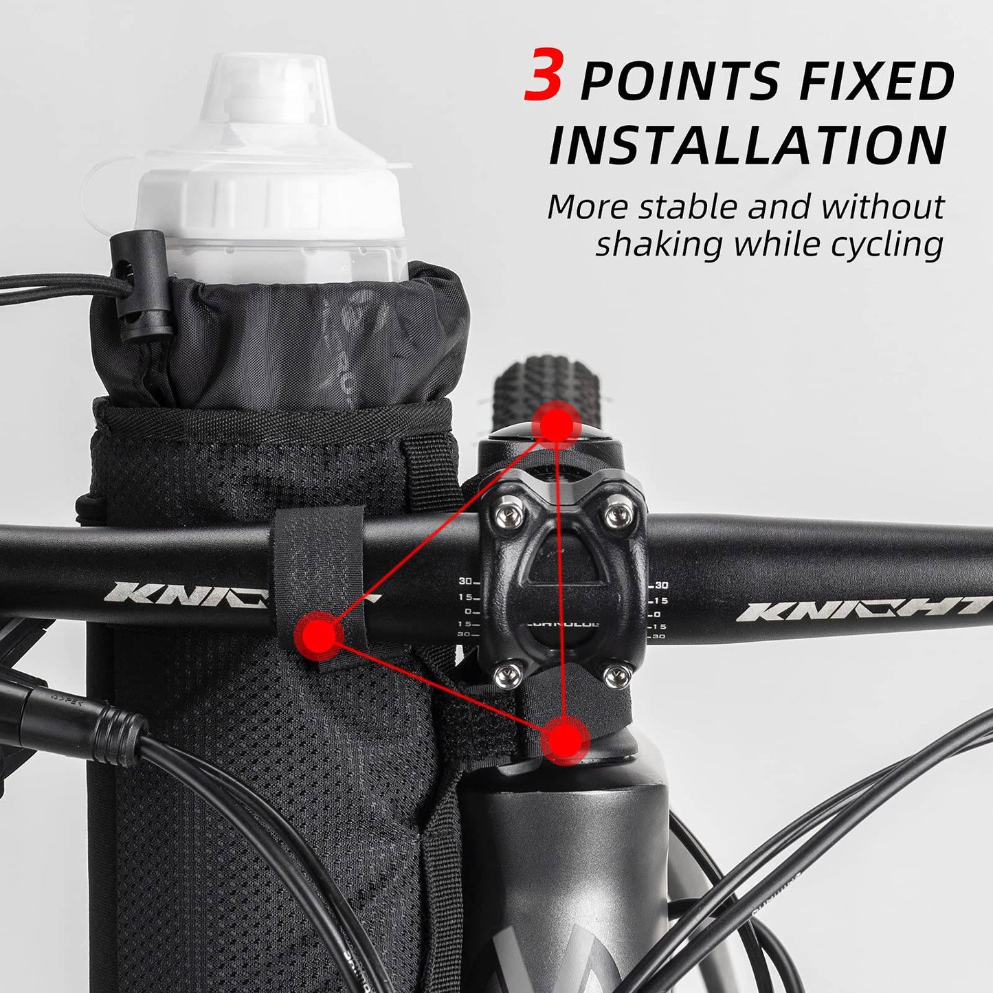Sacoche de guidon de vélo isotherme avec porte-bouteille et poche pour téléphone portable ROCKBROS