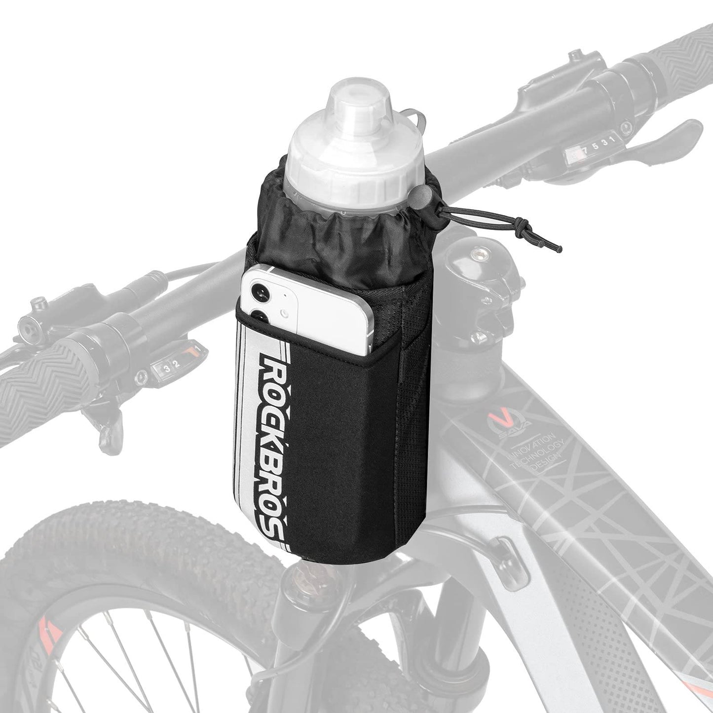 Sacoche de guidon de vélo isotherme avec porte-bouteille et poche pour téléphone portable ROCKBROS