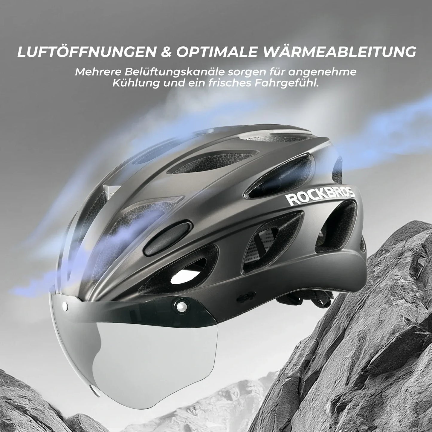 Casque de vélo enfant avec lunettes et visière magnétiques amovibles intégrées ROCKBROS