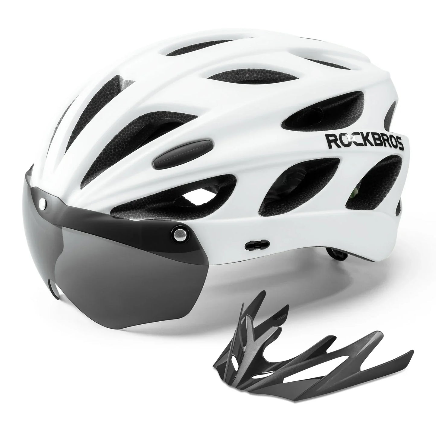 Casque de vélo enfant avec lunettes et visière magnétiques amovibles intégrées ROCKBROS