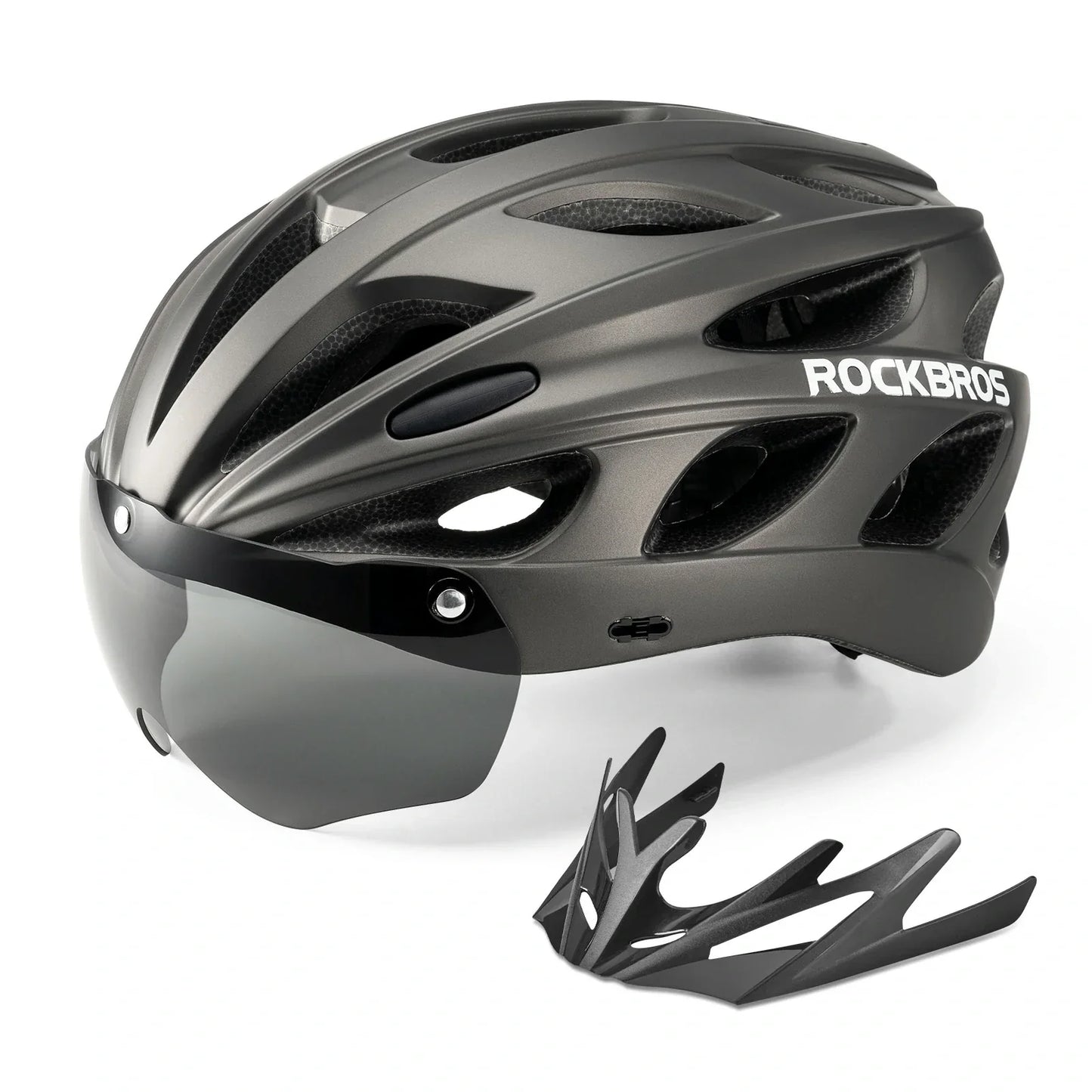Casque de vélo enfant avec lunettes et visière magnétiques amovibles intégrées ROCKBROS