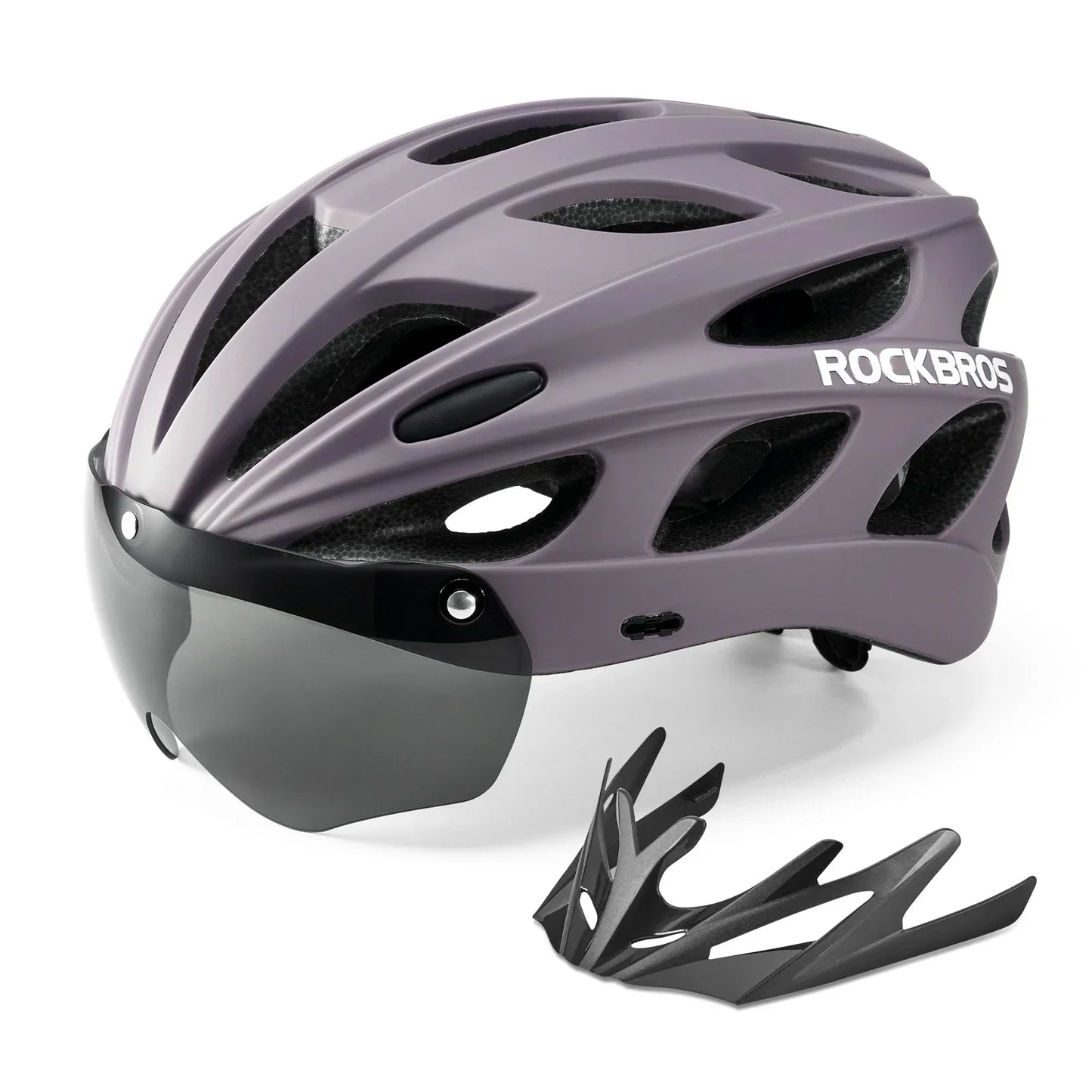 Casque de vélo enfant avec lunettes et visière magnétiques amovibles intégrées ROCKBROS