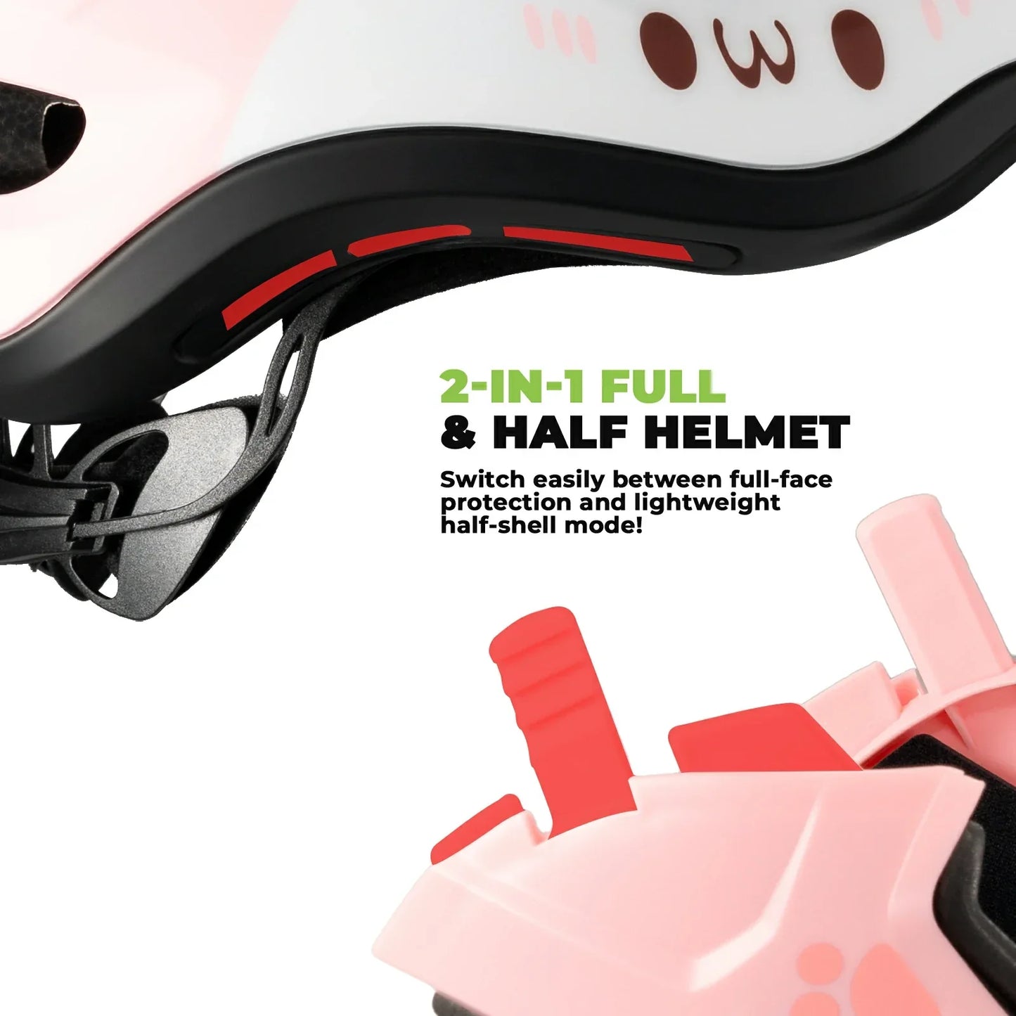 Casque intégral pour enfants à motif dessin animé avec mentonnière amovible ROCKBROS