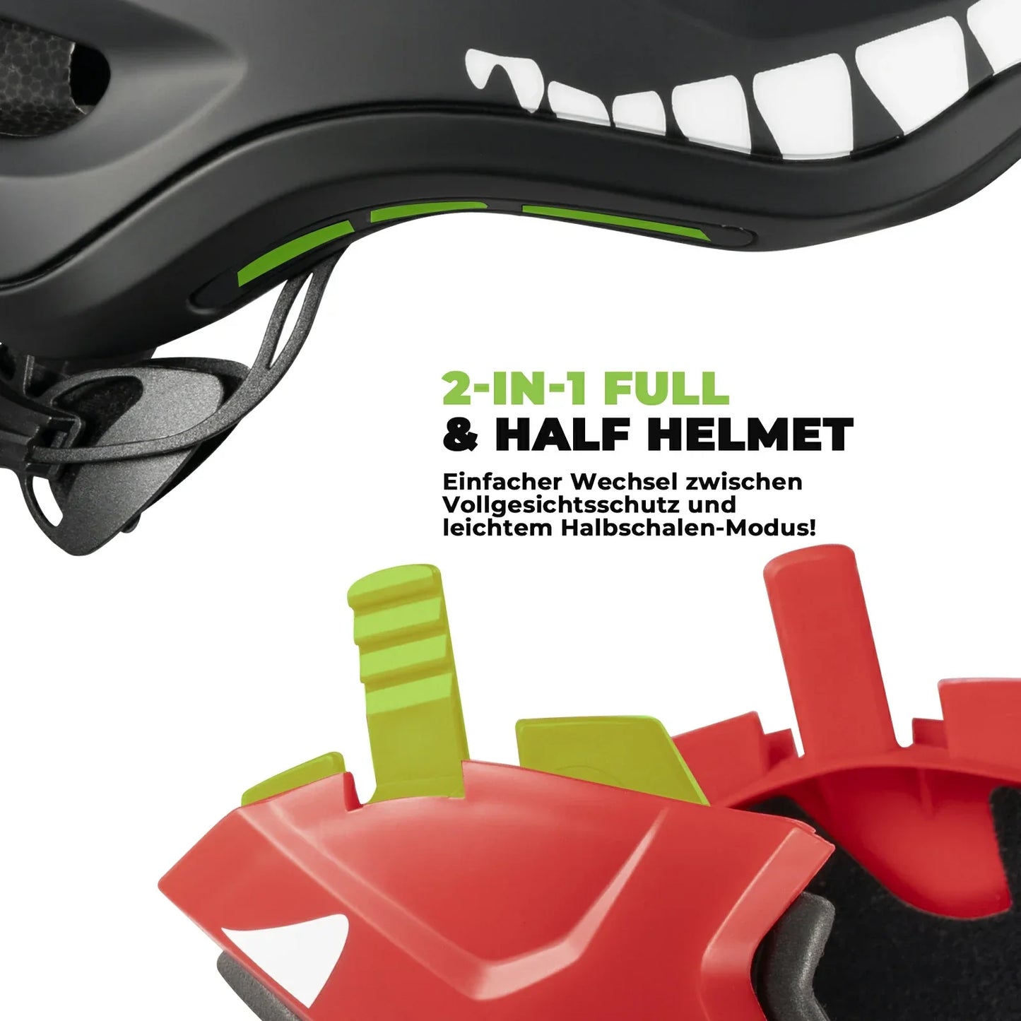 Casque intégral pour enfants à motif dessin animé avec mentonnière amovible ROCKBROS