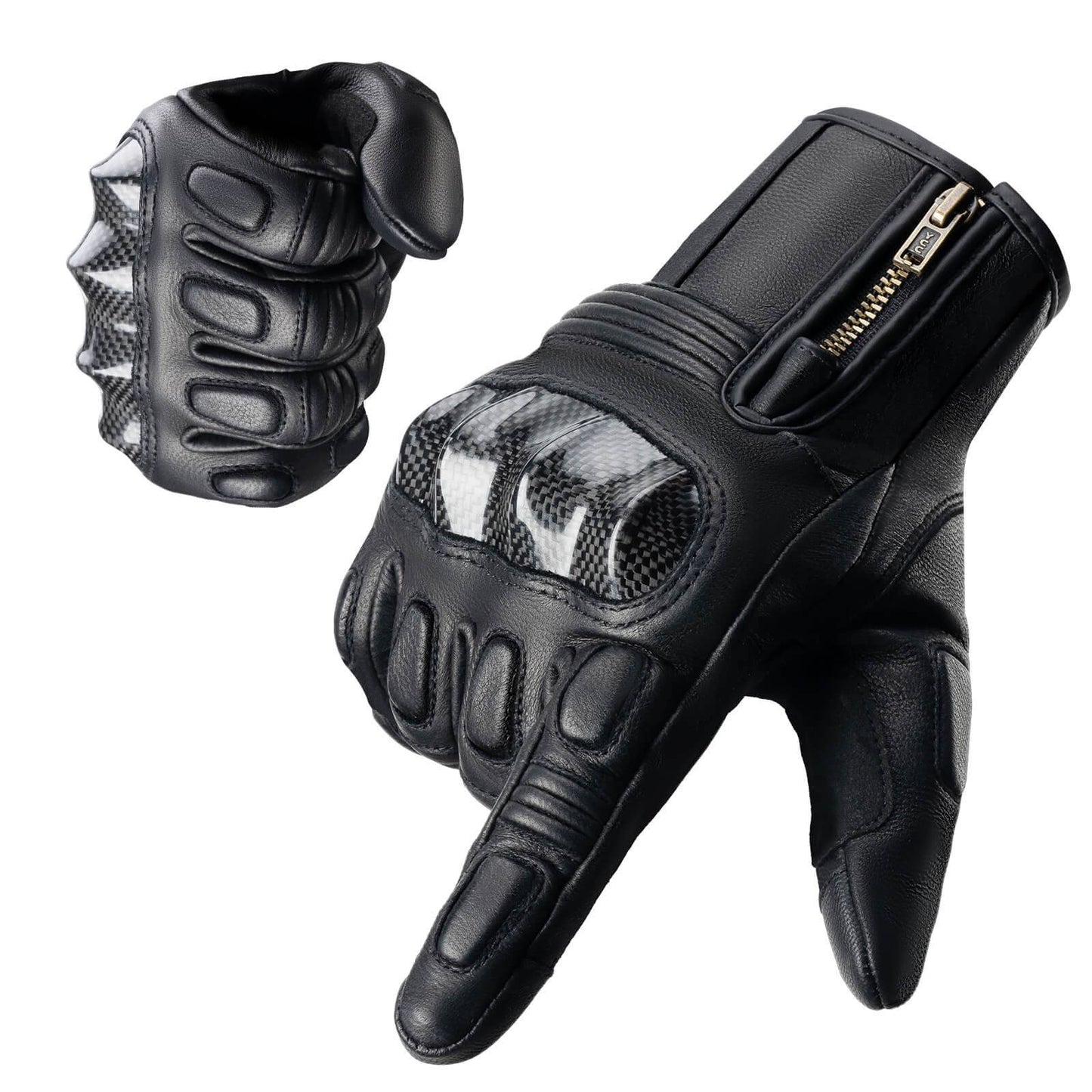 Gants de moto, tactiles, en cuir, à doigts entiers, respirants, ROCKBROS