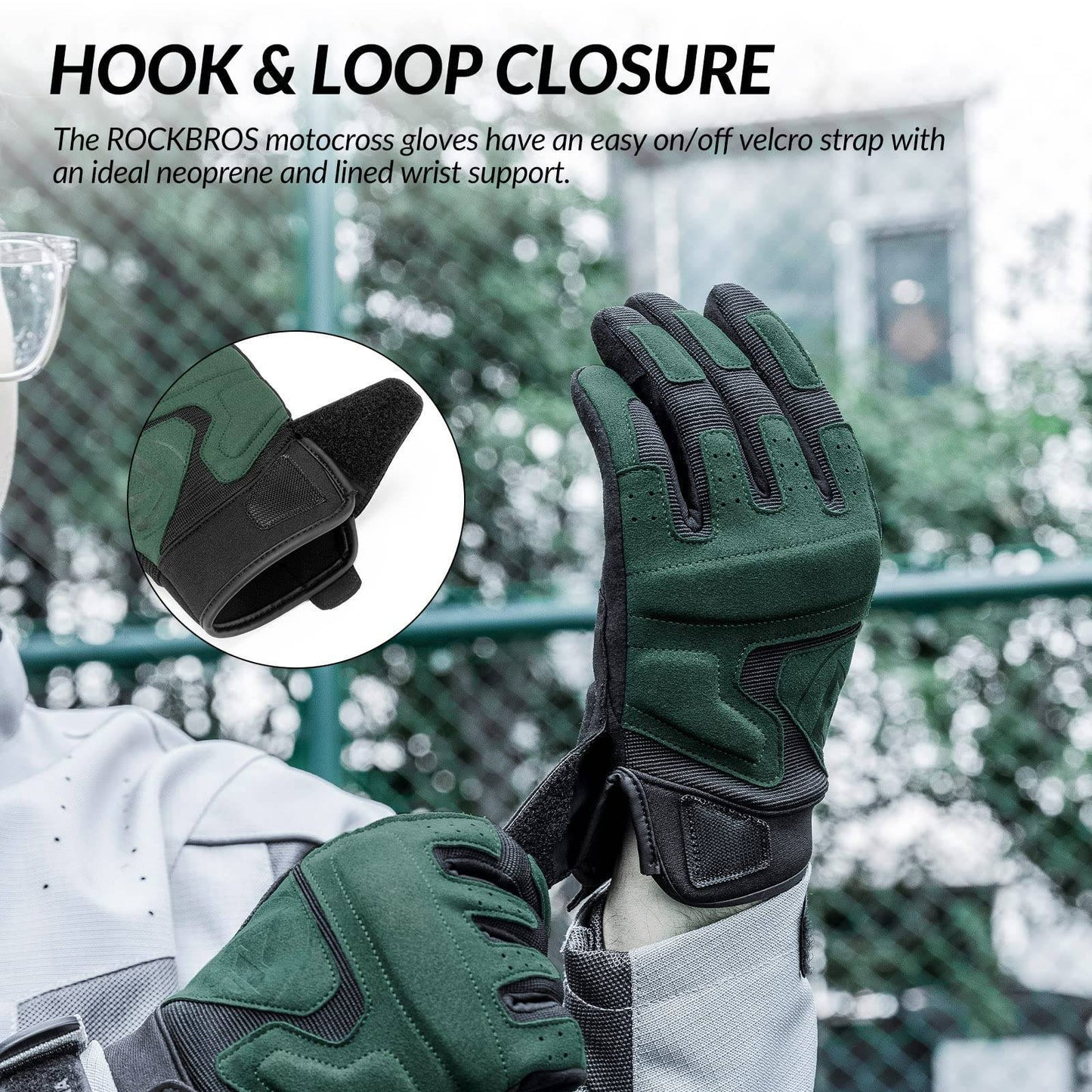 Gants de moto, gants homme coupe-vent compatibles écrans tactiles, ROCKBROS