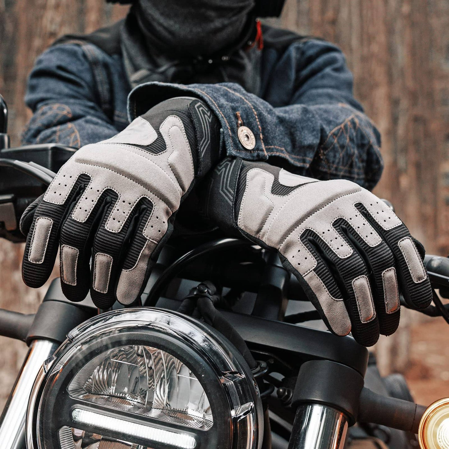 Gants de moto, gants homme coupe-vent compatibles écrans tactiles, ROCKBROS