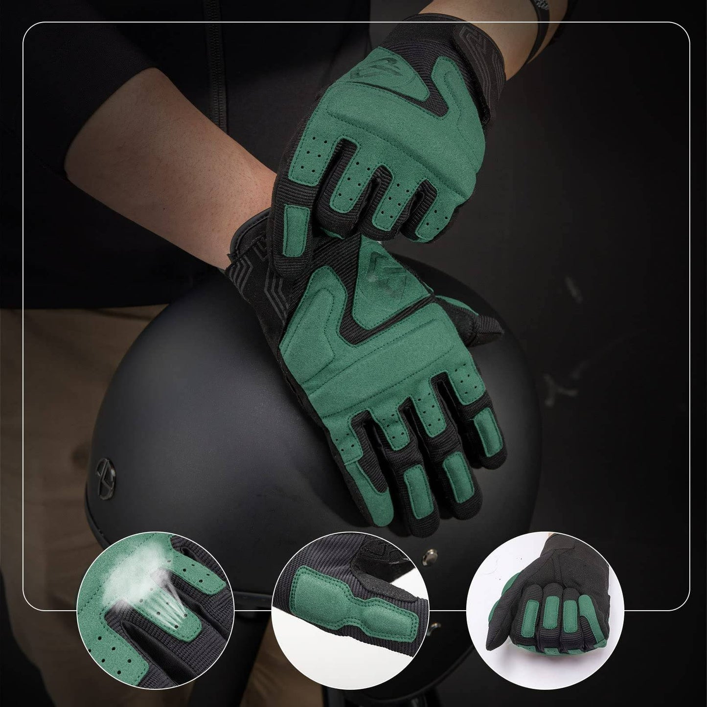 Gants de moto, gants homme coupe-vent compatibles écrans tactiles, ROCKBROS