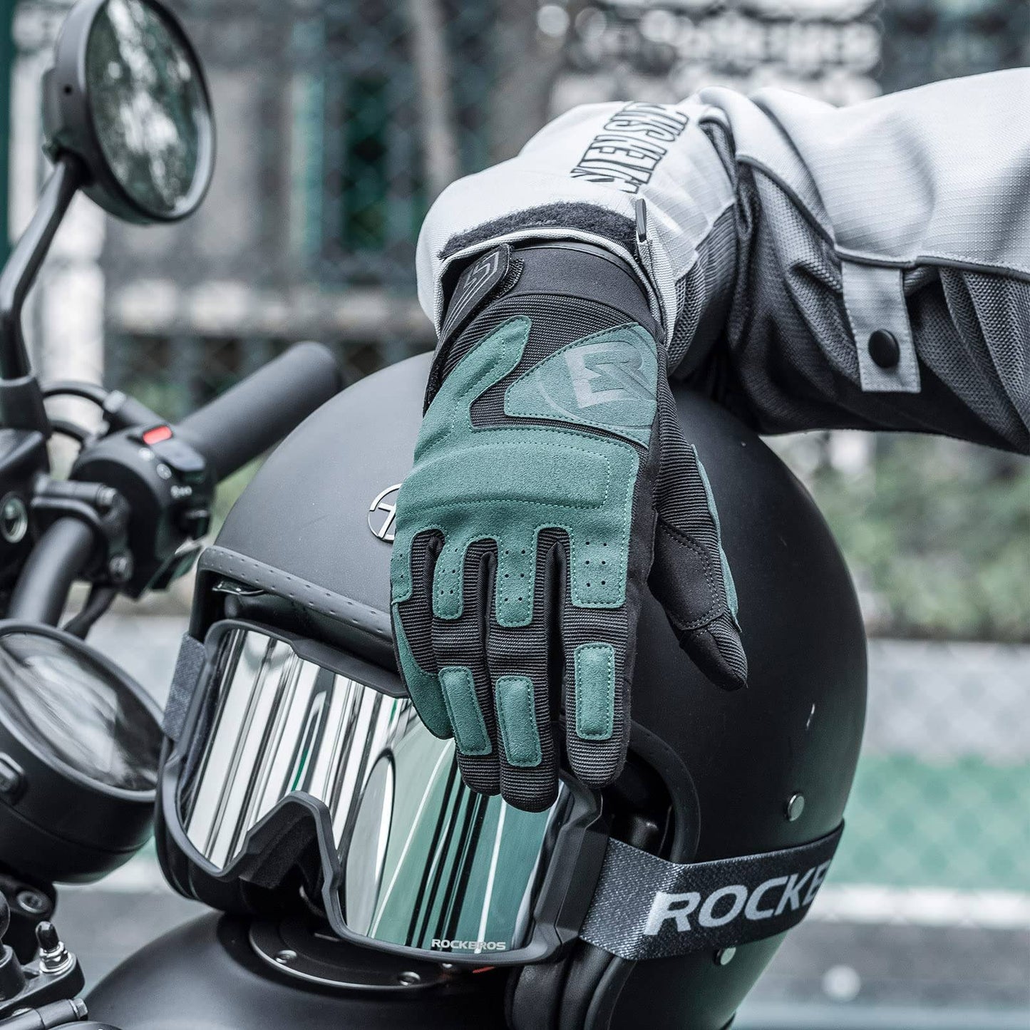 Gants de moto, gants homme coupe-vent compatibles écrans tactiles, ROCKBROS