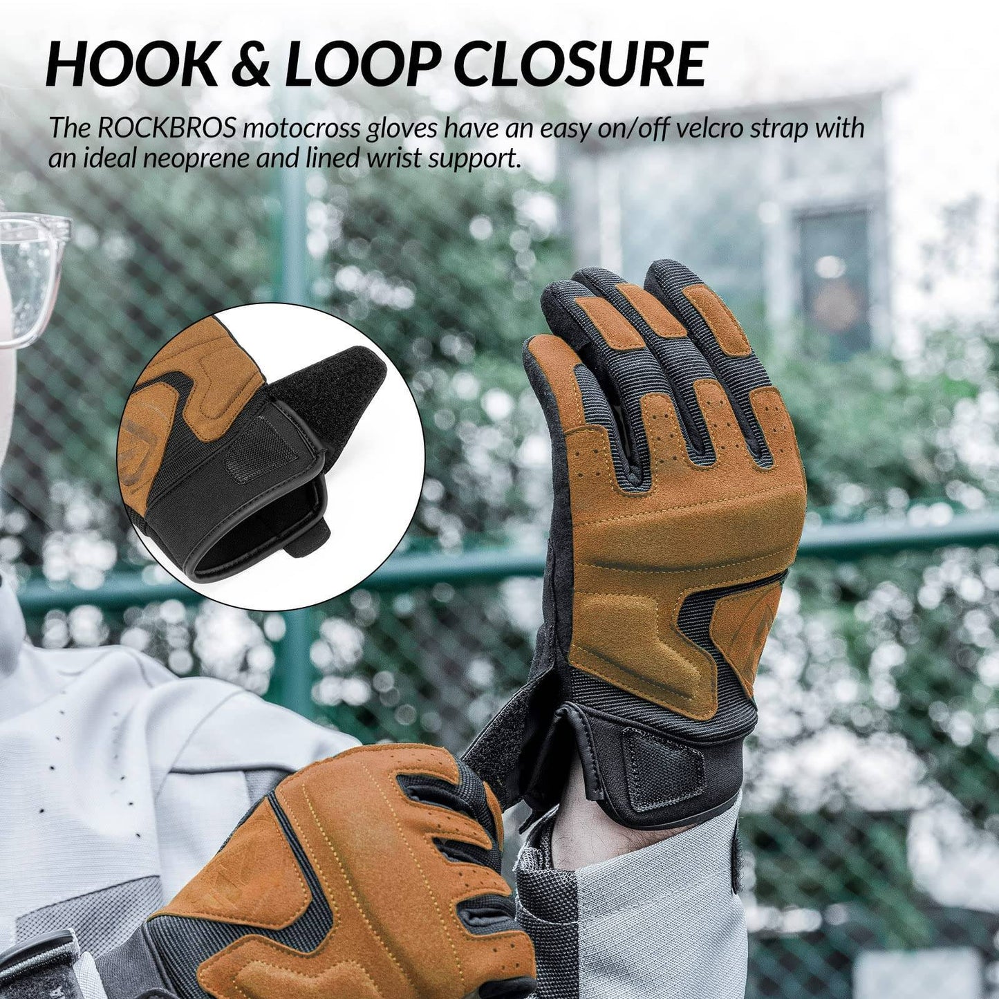 Gants de moto, gants homme coupe-vent compatibles écrans tactiles, ROCKBROS
