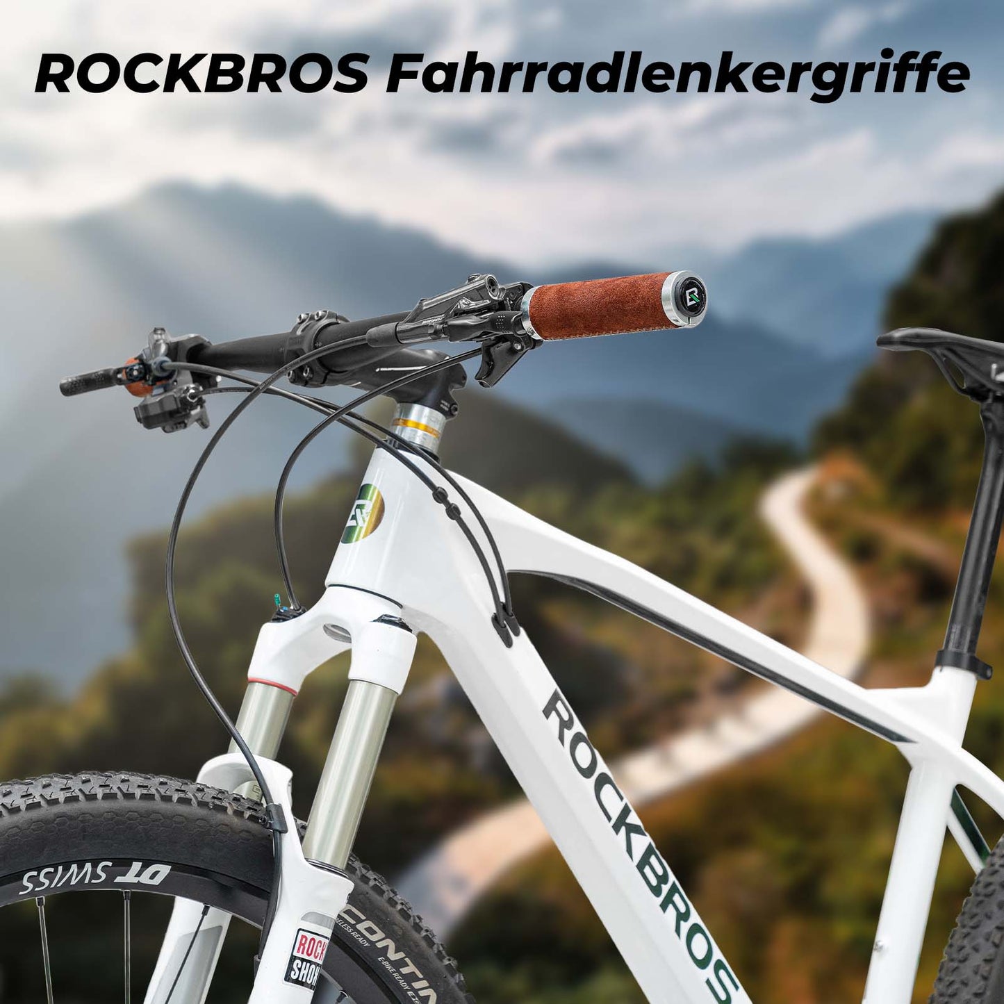 Poignées de guidon VTT ergonomiques antidérapantes pour guidons de 22 mm ROCKBROS