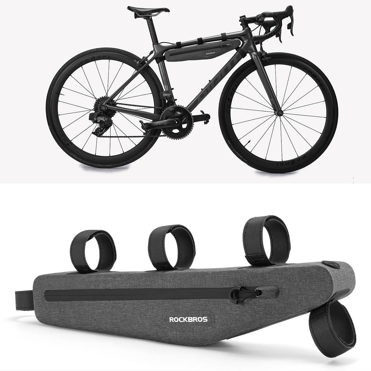 Sacoche de vélo multifonctionnelle, 100 % étanche, 1,5 L, ROCKBROS