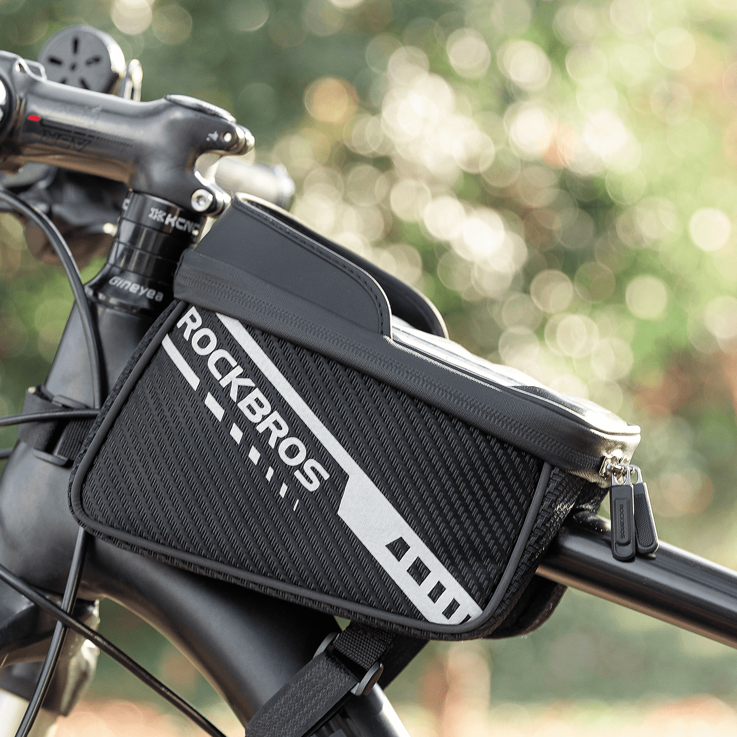 Sacoche de cadre avec écran tactile TPU, poche latérale, 1 L, ROCKBROS