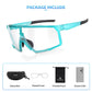 Lunettes de cyclisme photochromiques HD pour activités de plein air, bleues, ROCKBROS
