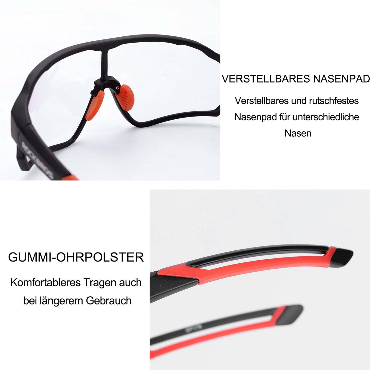 Lunettes de vélo dynamiques ROCKBROS avec filtre solaire UV400