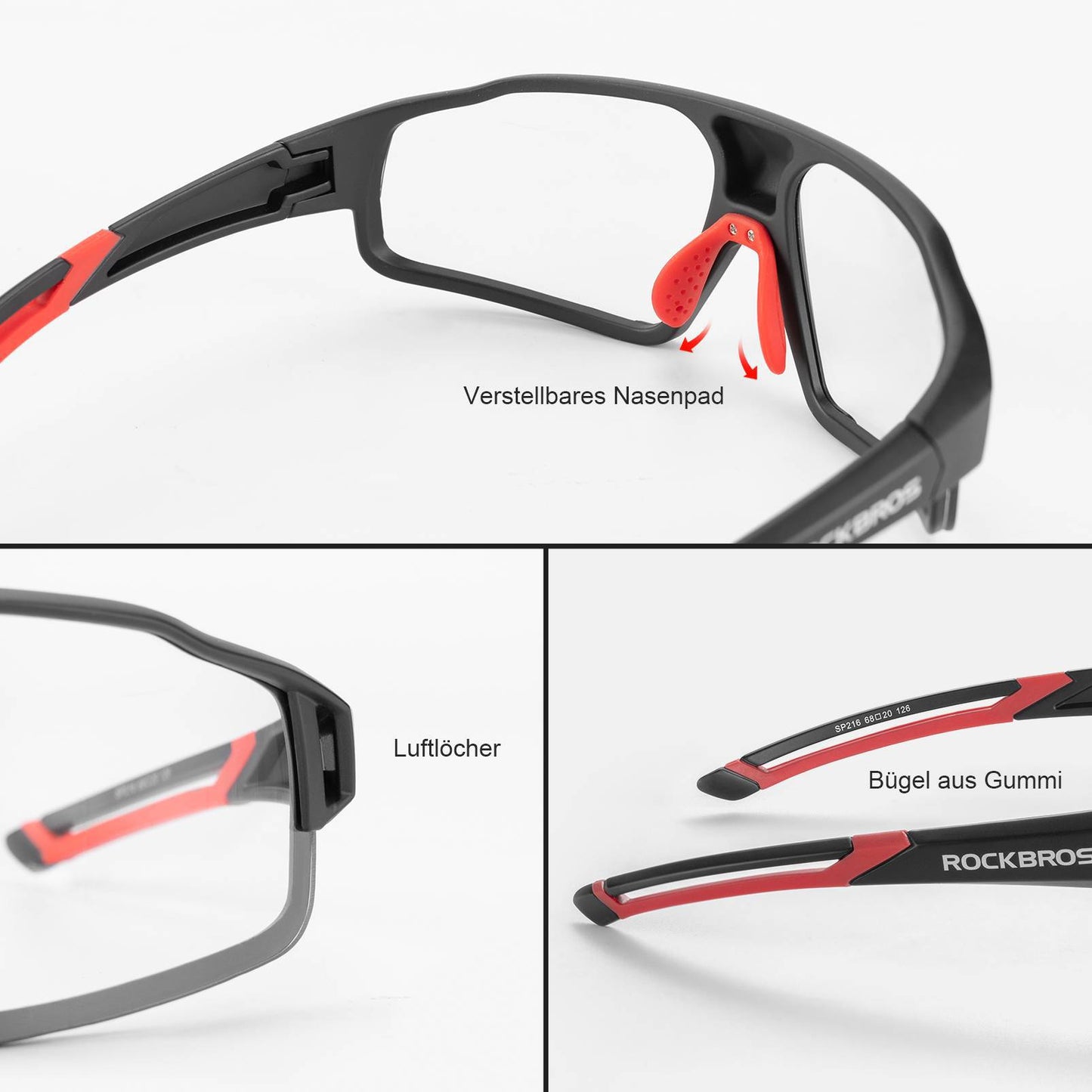 Lunettes de soleil photochromiques pour activités de plein air, unisexes, ROCKBROS