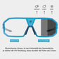 Lunettes de soleil photochromiques, protection UV400, lunettes de cyclisme unisexes bleues ROCKBROS