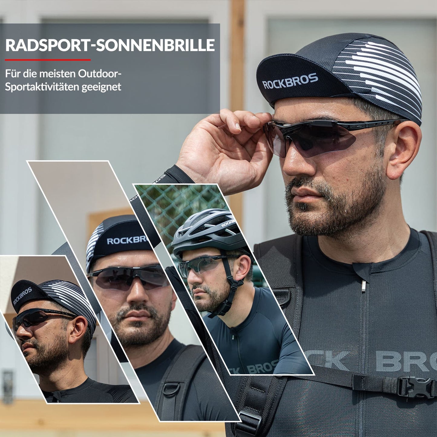 Lunettes de sport photochromiques avec bandeau élastique interchangeable ROCKBROS