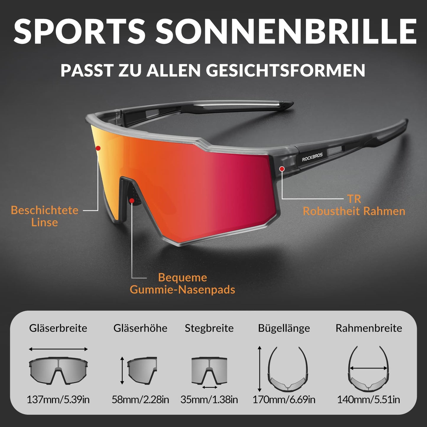 Lunettes de soleil polarisées pour le cyclisme, lunettes de sport pour les activités de plein air, ROCKBROS