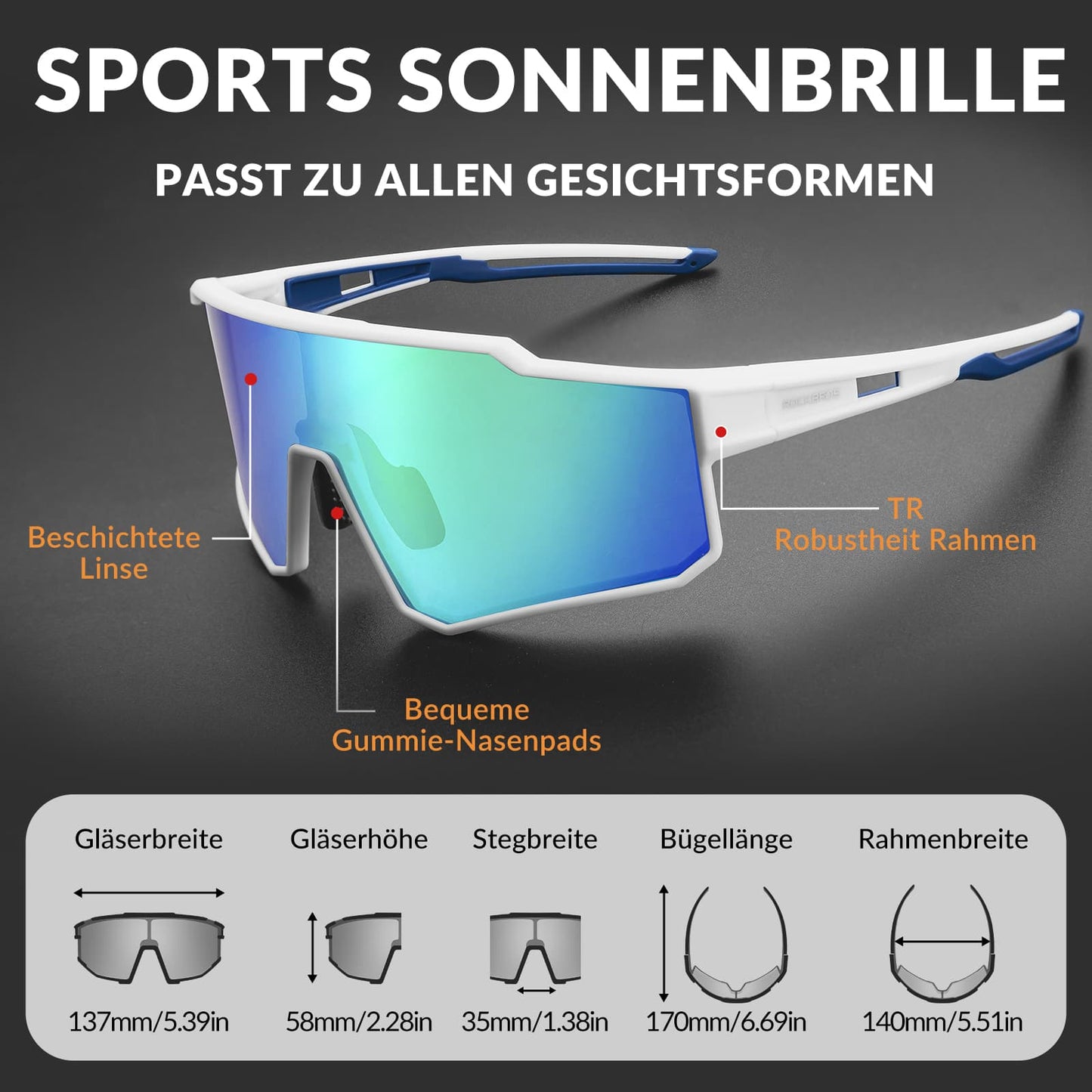 Lunettes de soleil polarisées pour le cyclisme, lunettes de sport pour les activités de plein air, ROCKBROS