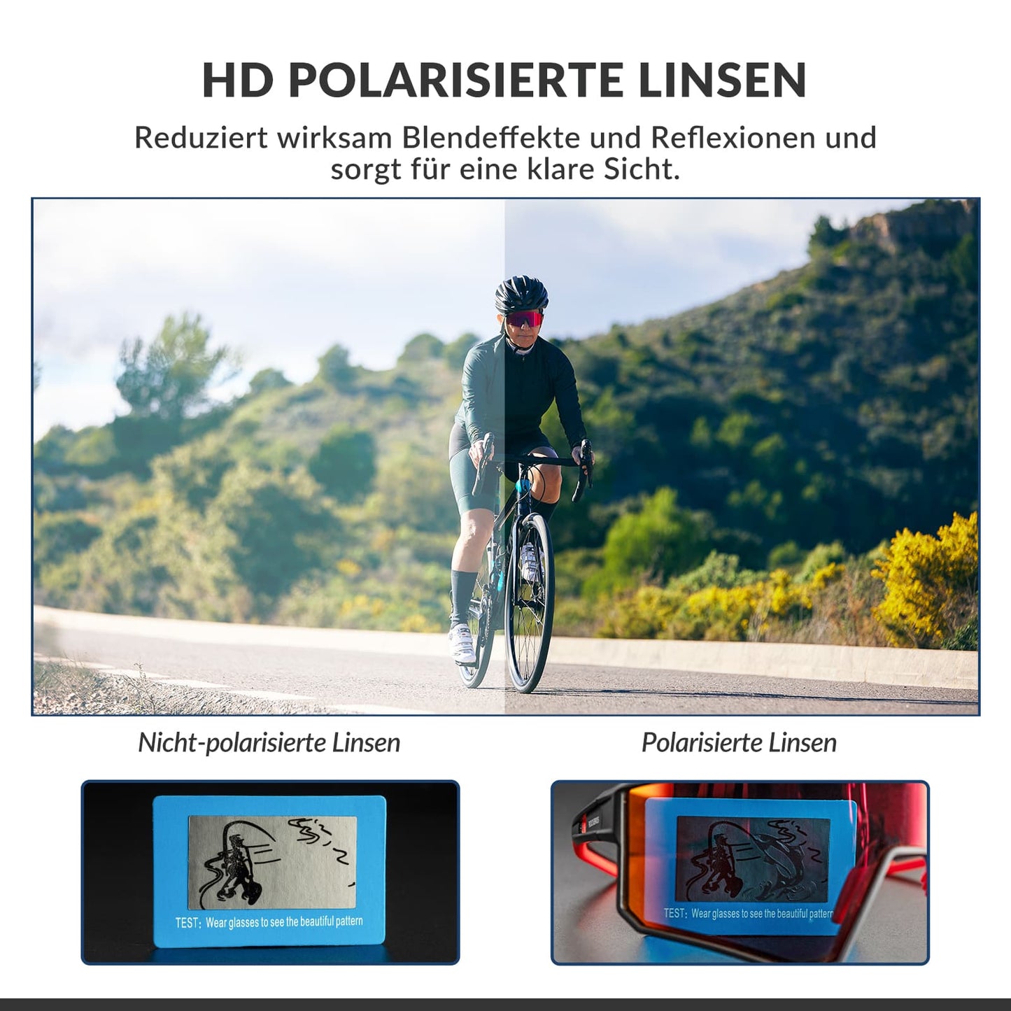 Lunettes de soleil polarisées pour le cyclisme, lunettes de sport pour les activités de plein air, ROCKBROS