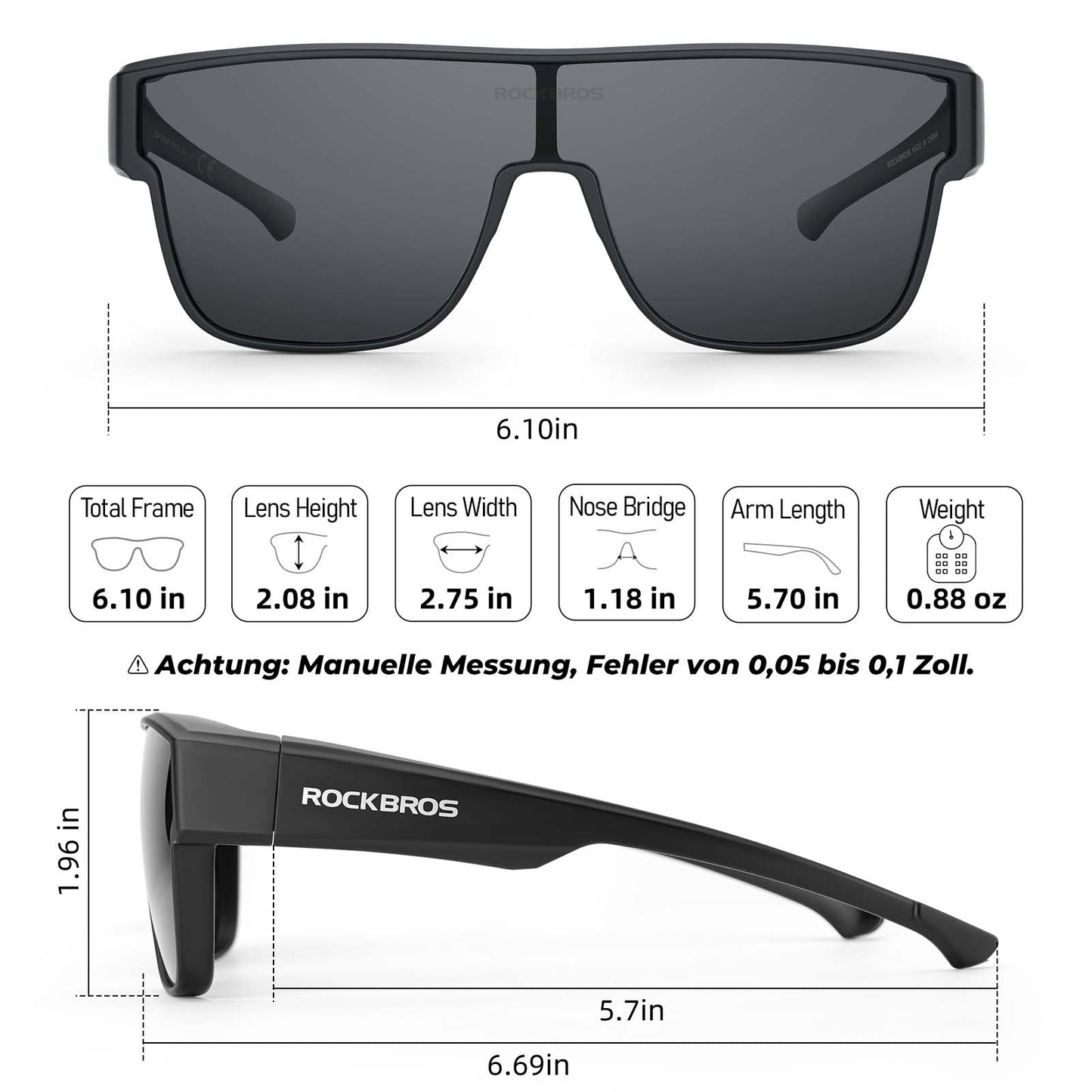 Lunettes de cyclisme polarisées, lunettes de myopie, lunettes de protection, lunettes de sport unisexes, ROCKBROS