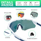 Lunettes de cyclisme polarisées avec 4 verres interchangeables ROCKBROS