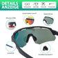 Lunettes de cyclisme polarisées avec 4 verres interchangeables ROCKBROS