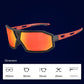 Lunettes de soleil polarisées pour cyclisme, unisexe, noir et rouge, ROCKBROS